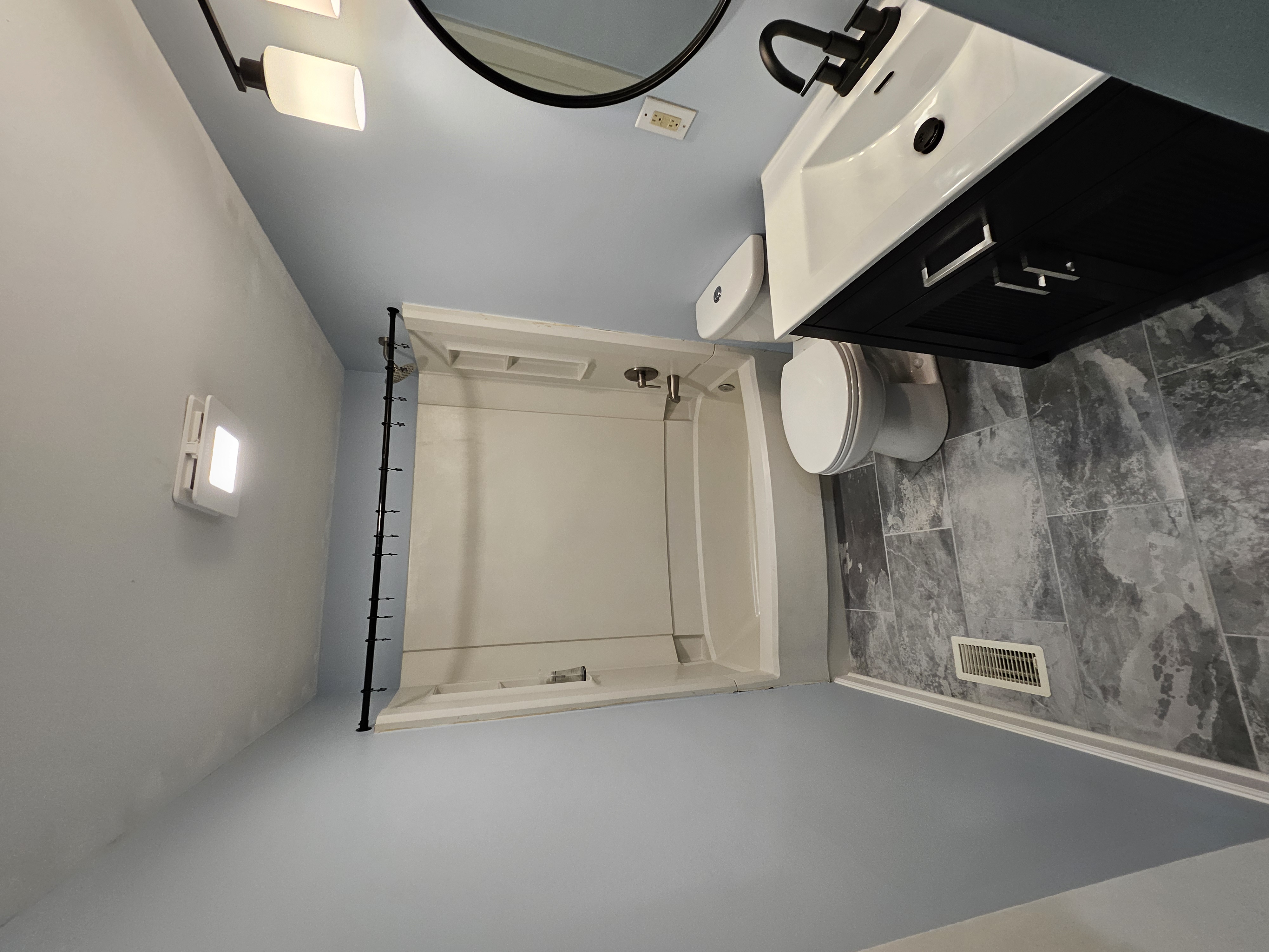 Hall bathroom after