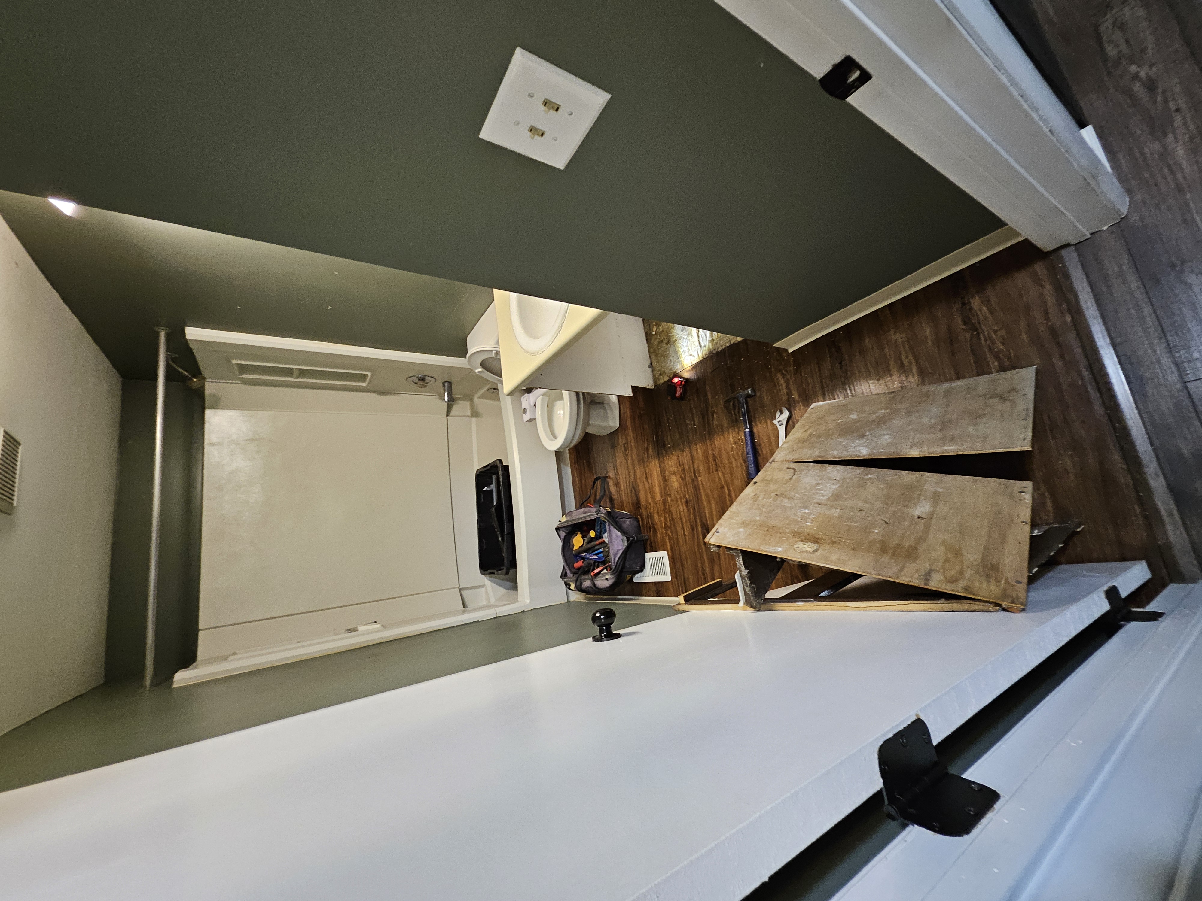 Hall bathroom before