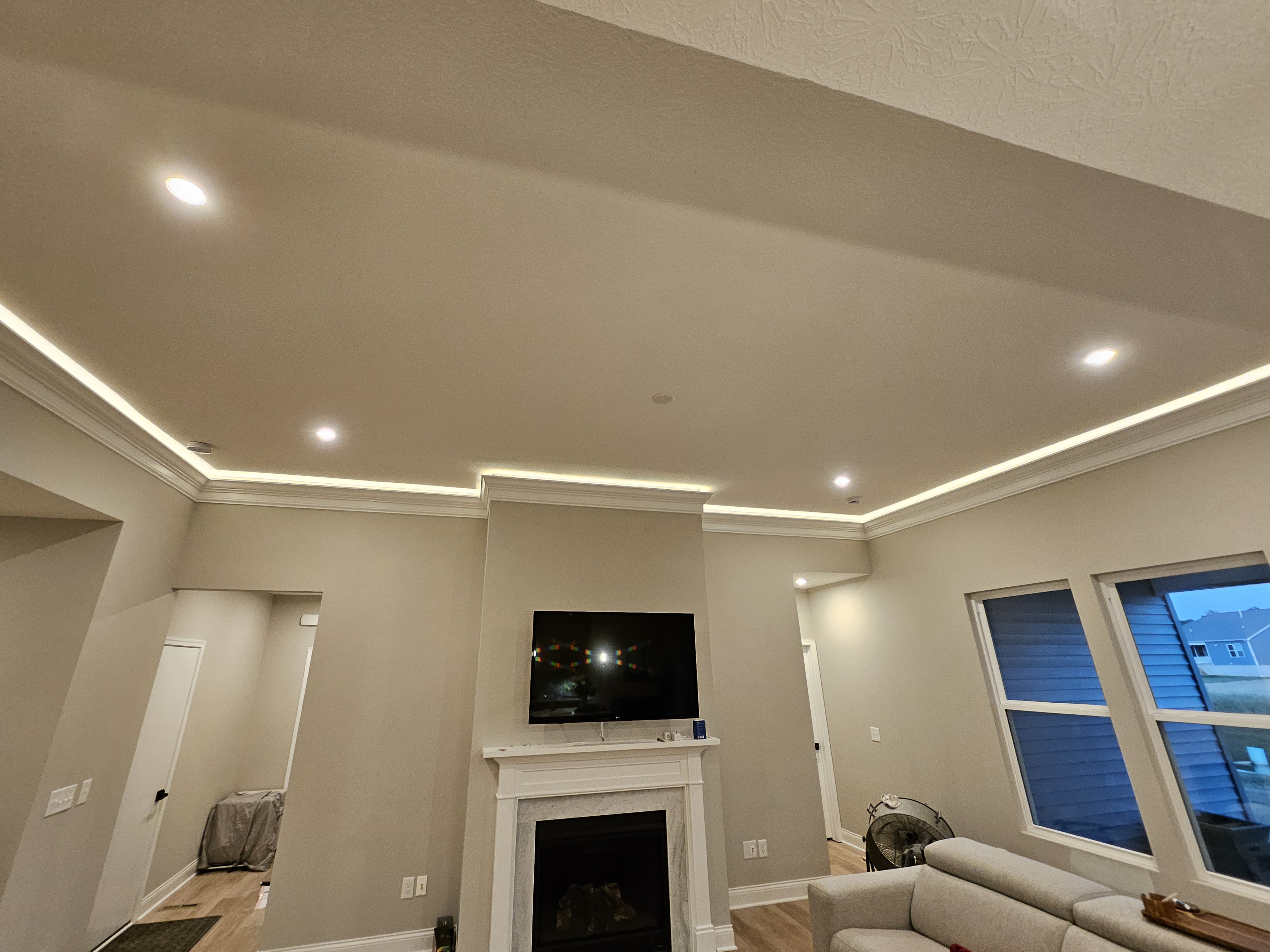Living room after